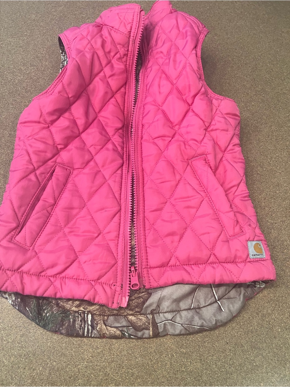 Carhartt Realtree Camo Vest with Hot Pink Accents